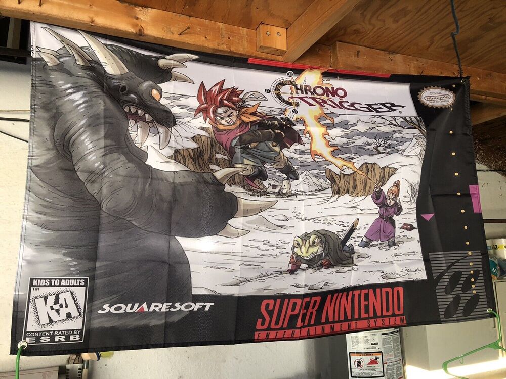 Chrono Trigger 5' Flag Banner Poster / Super Nintendo SNES Squaresoft